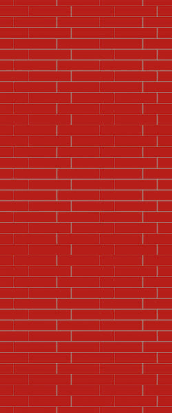 Red Brick Slip Tile Acrylic Shower Wall Panel 2440mm x 1220mm ( 3mm Thick) - CladdTech