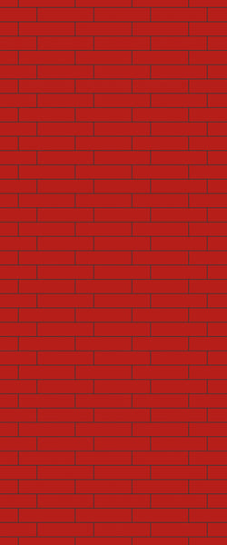 Red Brick Slip Tile Acrylic Shower Wall Panel 2440mm x 1220mm ( 3mm Thick) - CladdTech