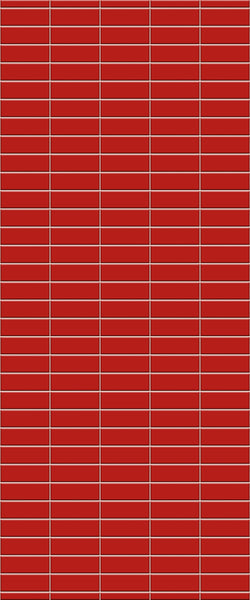 Red Horizontal Block Tile Acrylic Shower Panel 2440mm x 1220mm ( 3mm Thick) - CladdTech