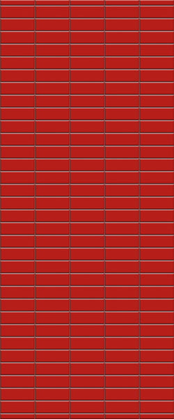 Red Horizontal Block Tile Acrylic Shower Panel 2440mm x 1220mm ( 3mm Thick) - CladdTech