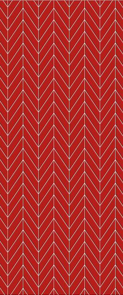 Red Chevron Tile Acrylic Shower Wall Panel 2440mm x 1220mm ( 3mm Thick) - CladdTech