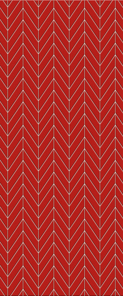 Red Chevron Tile Acrylic Shower Wall Panel 2440mm x 1220mm ( 3mm Thick) - CladdTech