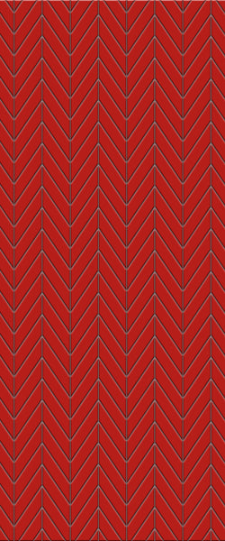 Red Chevron Tile Acrylic Shower Wall Panel 2440mm x 1220mm ( 3mm Thick) - CladdTech