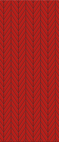 Red Chevron Tile Acrylic Shower Wall Panel 2440mm x 1220mm ( 3mm Thick) - CladdTech