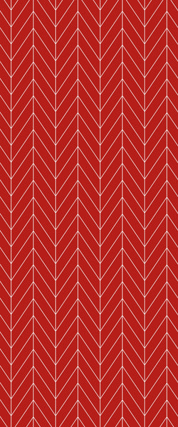 Red Chevron Tile Acrylic Shower Wall Panel 2440mm x 1220mm ( 3mm Thick) - CladdTech