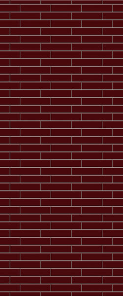 Red Brick Slip Tile Acrylic Shower Wall Panel 2440mm x 1220mm ( 3mm Thick) - CladdTech