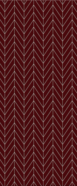 Red Chevron Tile Acrylic Shower Wall Panel 2440mm x 1220mm ( 3mm Thick) - CladdTech