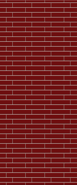 Red Brick Slip Tile Acrylic Shower Wall Panel 2440mm x 1220mm ( 3mm Thick) - CladdTech