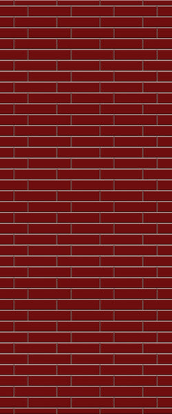 Red Brick Slip Tile Acrylic Shower Wall Panel 2440mm x 1220mm ( 3mm Thick) - CladdTech
