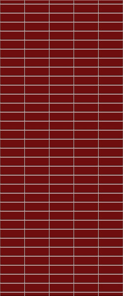 Red Horizontal Block Tile Acrylic Shower Panel 2440mm x 1220mm ( 3mm Thick) - CladdTech