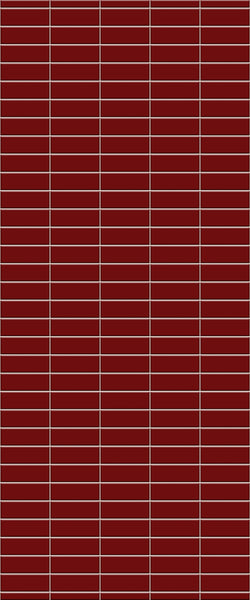 Red Horizontal Block Tile Acrylic Shower Panel 2440mm x 1220mm ( 3mm Thick) - CladdTech