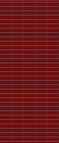 Red Horizontal Block Tile Acrylic Shower Panel 2440mm x 1220mm ( 3mm Thick) - CladdTech