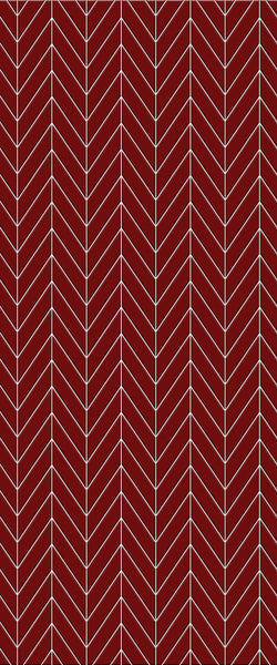 Red Chevron Tile Acrylic Shower Wall Panel 2440mm x 1220mm ( 3mm Thick) - CladdTech