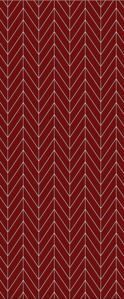 Red Chevron Tile Acrylic Shower Wall Panel 2440mm x 1220mm ( 3mm Thick) - CladdTech
