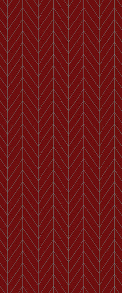 Red Chevron Tile Acrylic Shower Wall Panel 2440mm x 1220mm ( 3mm Thick) - CladdTech