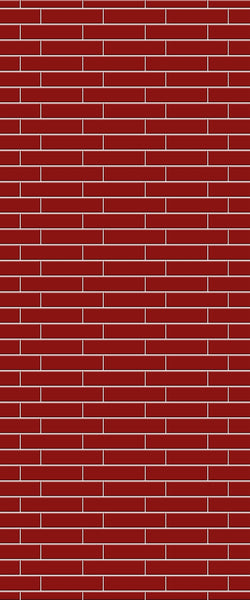 Red Brick Slip Tile Acrylic Shower Wall Panel 2440mm x 1220mm ( 3mm Thick) - CladdTech