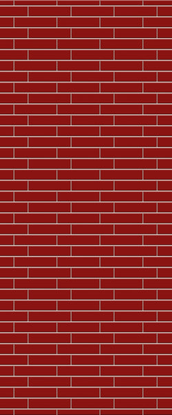 Red Brick Slip Tile Acrylic Shower Wall Panel 2440mm x 1220mm ( 3mm Thick) - CladdTech