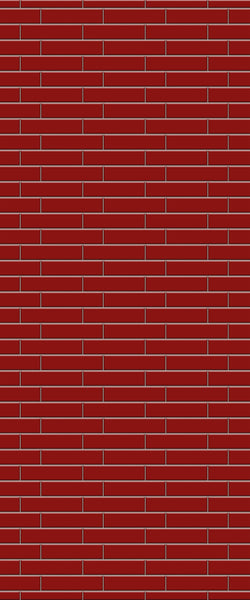 Red Brick Slip Tile Acrylic Shower Wall Panel 2440mm x 1220mm ( 3mm Thick) - CladdTech