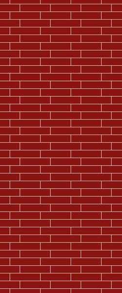 Red Brick Slip Tile Acrylic Shower Wall Panel 2440mm x 1220mm ( 3mm Thick) - CladdTech