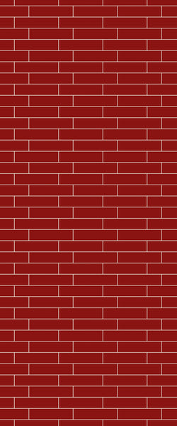 Red Brick Slip Tile Acrylic Shower Wall Panel 2440mm x 1220mm ( 3mm Thick) - CladdTech