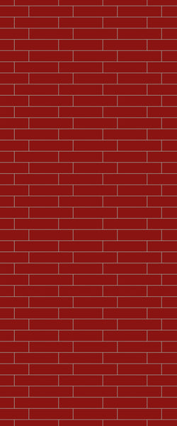 Red Brick Slip Tile Acrylic Shower Wall Panel 2440mm x 1220mm ( 3mm Thick) - CladdTech