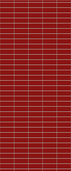 Red Horizontal Block Tile Acrylic Shower Panel 2440mm x 1220mm ( 3mm Thick) - CladdTech