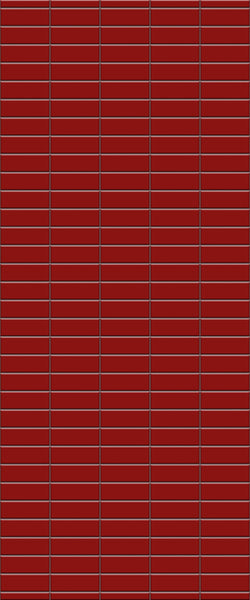 Red Horizontal Block Tile Acrylic Shower Panel 2440mm x 1220mm ( 3mm Thick) - CladdTech
