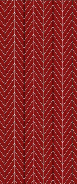Red Chevron Tile Acrylic Shower Wall Panel 2440mm x 1220mm ( 3mm Thick) - CladdTech