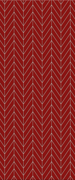 Red Chevron Tile Acrylic Shower Wall Panel 2440mm x 1220mm ( 3mm Thick) - CladdTech