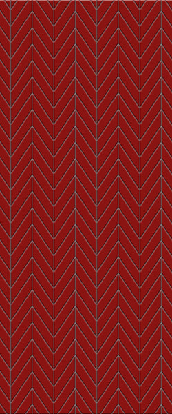 Red Chevron Tile Acrylic Shower Wall Panel 2440mm x 1220mm ( 3mm Thick) - CladdTech