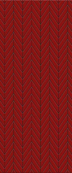 Red Chevron Tile Acrylic Shower Wall Panel 2440mm x 1220mm ( 3mm Thick) - CladdTech