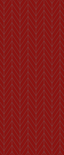 Red Chevron Tile Acrylic Shower Wall Panel 2440mm x 1220mm ( 3mm Thick) - CladdTech