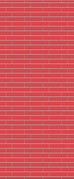 Red Brick Slip Tile Acrylic Shower Wall Panel 2440mm x 1220mm ( 3mm Thick) - CladdTech