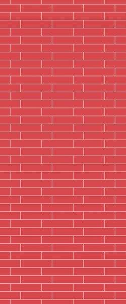 Red Brick Slip Tile Acrylic Shower Wall Panel 2440mm x 1220mm ( 3mm Thick) - CladdTech