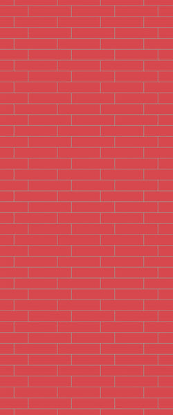 Red Brick Slip Tile Acrylic Shower Wall Panel 2440mm x 1220mm ( 3mm Thick) - CladdTech