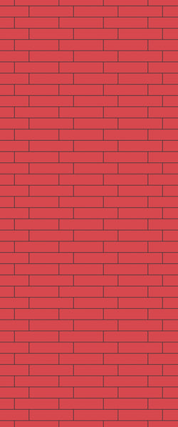 Red Brick Slip Tile Acrylic Shower Wall Panel 2440mm x 1220mm ( 3mm Thick) - CladdTech