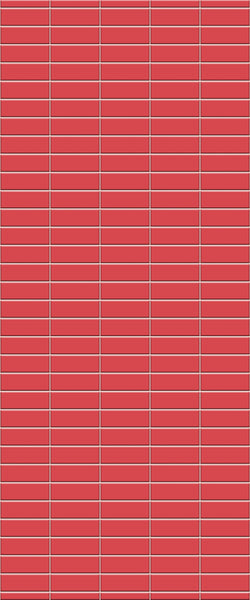 Red Horizontal Block Tile Acrylic Shower Panel 2440mm x 1220mm ( 3mm Thick) - CladdTech