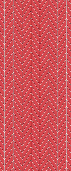 Red Chevron Tile Acrylic Shower Wall Panel 2440mm x 1220mm ( 3mm Thick) - CladdTech