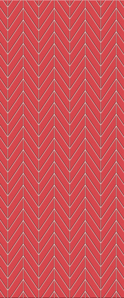 Red Chevron Tile Acrylic Shower Wall Panel 2440mm x 1220mm ( 3mm Thick) - CladdTech