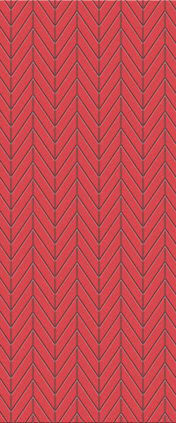 Red Chevron Tile Acrylic Shower Wall Panel 2440mm x 1220mm ( 3mm Thick) - CladdTech