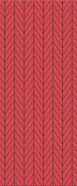 Red Chevron Tile Acrylic Shower Wall Panel 2440mm x 1220mm ( 3mm Thick) - CladdTech