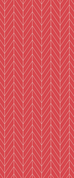 Red Chevron Tile Acrylic Shower Wall Panel 2440mm x 1220mm ( 3mm Thick) - CladdTech