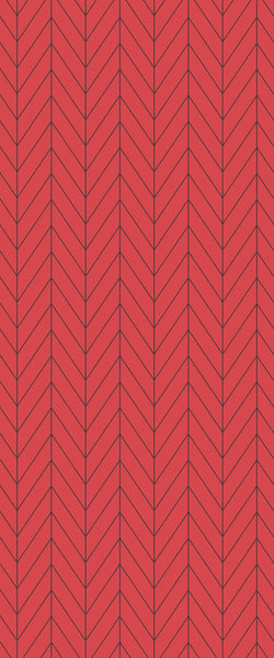 Red Chevron Tile Acrylic Shower Wall Panel 2440mm x 1220mm ( 3mm Thick) - CladdTech