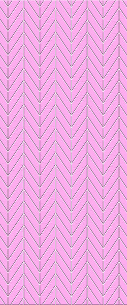 Pink Chevron Tile Acrylic Shower Wall Panel 2440mm x 1220mm ( 3mm Thick) - CladdTech
