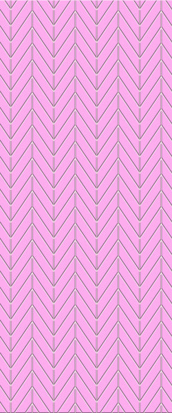 Pink Chevron Tile Acrylic Shower Wall Panel 2440mm x 1220mm ( 3mm Thick) - CladdTech