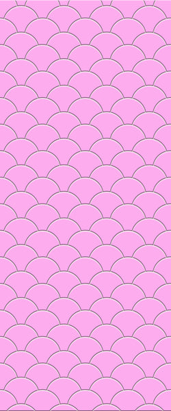 Pink Fishscales Tile Acrylic Shower Panel 2440mm x 1220mm (3mm Thick) - CladdTech