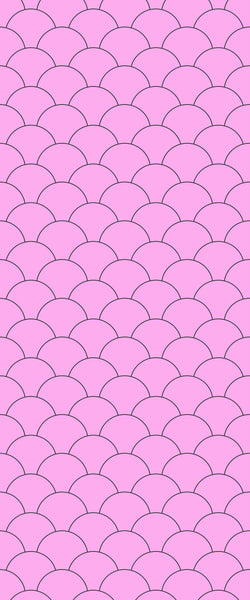 Pink Fishscales Tile Acrylic Shower Panel 2440mm x 1220mm (3mm Thick) - CladdTech