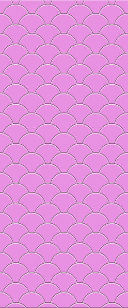 Pink Fishscales Tile Acrylic Shower Panel 2440mm x 1220mm (3mm Thick) - CladdTech