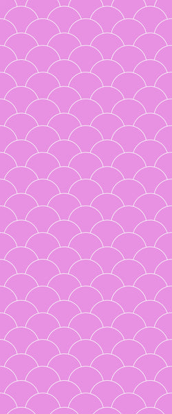 Pink Fishscales Tile Acrylic Shower Panel 2440mm x 1220mm (3mm Thick) - CladdTech