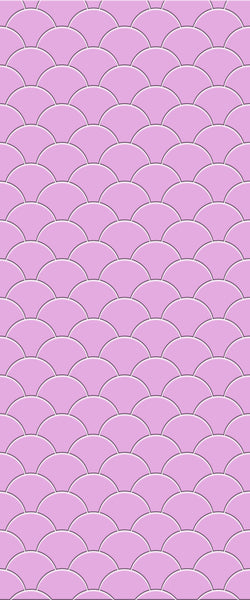 Pink Fishscales Tile Acrylic Shower Panel 2440mm x 1220mm (3mm Thick) - CladdTech